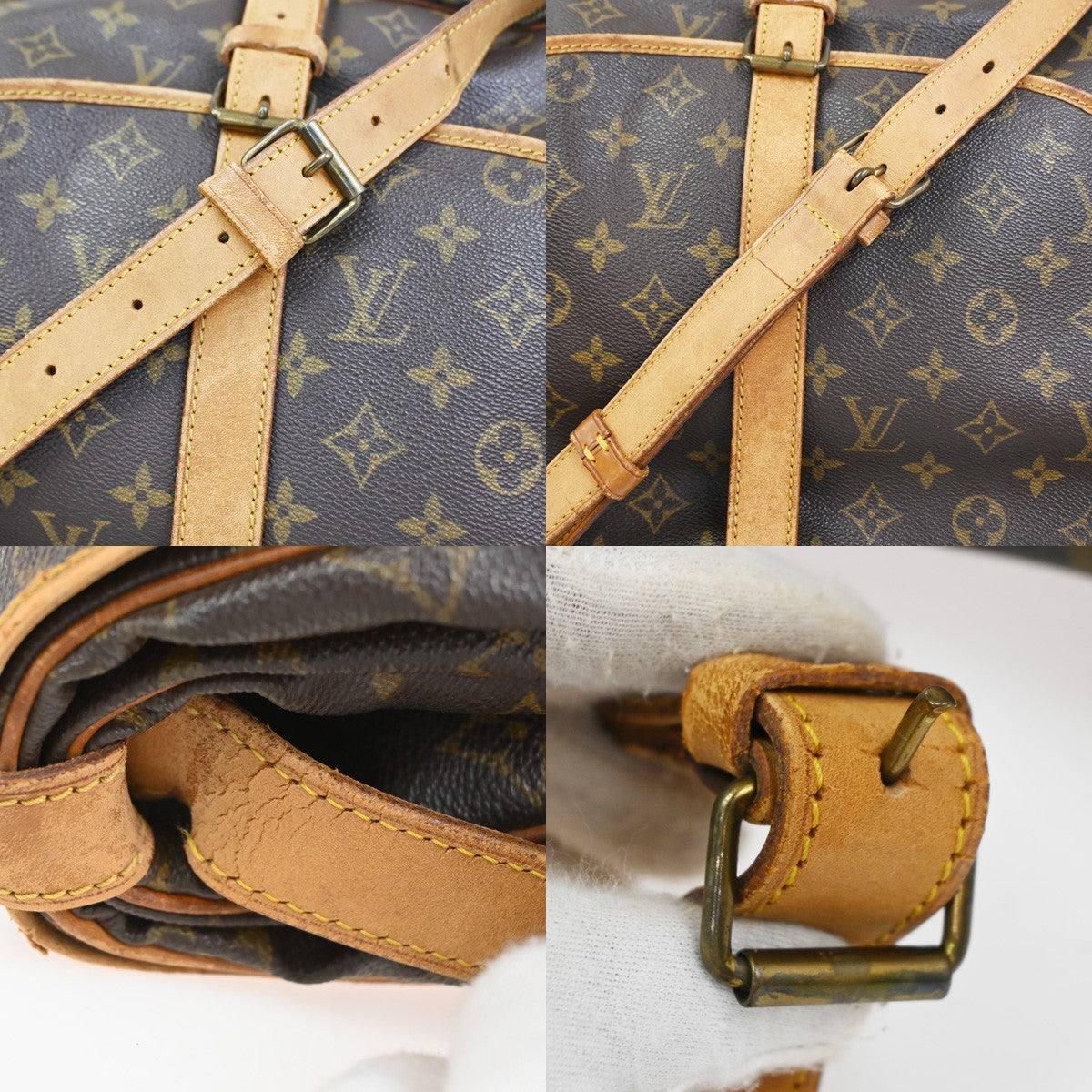 LOUIS VUITTON Saumur 35 Shoulder Bag Monogram Leather BN France M42254 32CA911