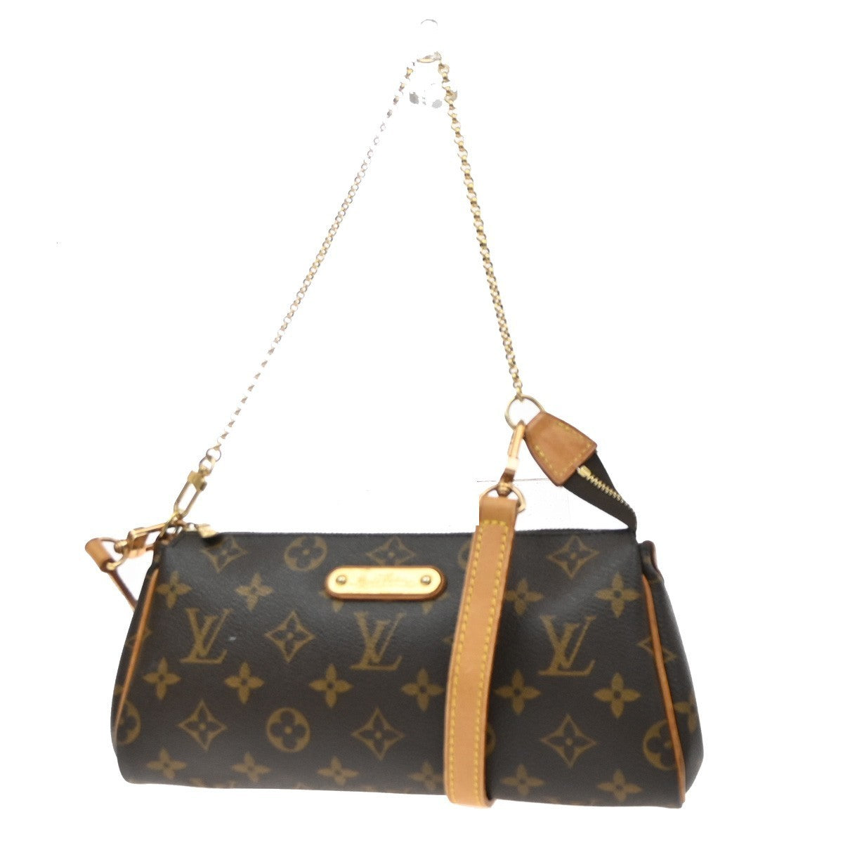 LOUIS VUITTON Eva 2Way Chain Shoulder Bag Monogram Leather Brown M95567 601RQ097