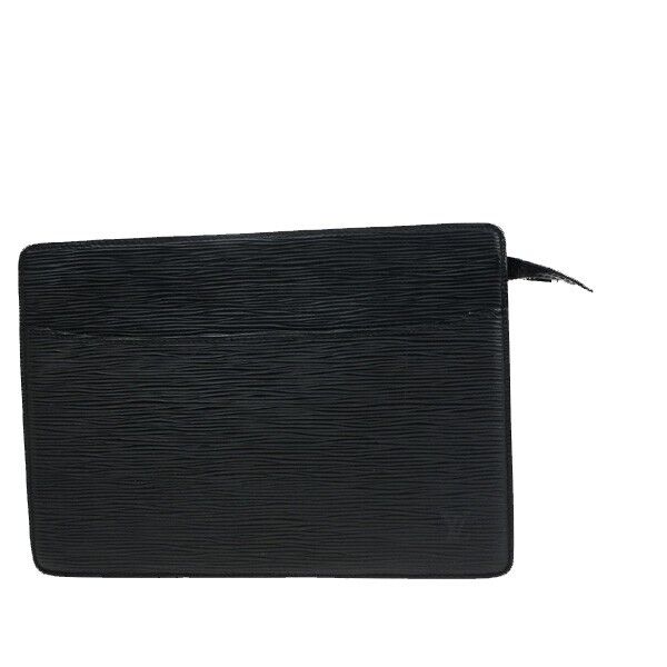 LOUIS VUITTON LV Pochette Homme Clutch Hand Bag Epi Leather Black M52522 05EC136