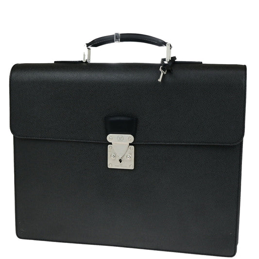 LOUIS VUITTON LV Moskova Briefcase Hand Bag Taiga Leather Black M30032 61YG584
