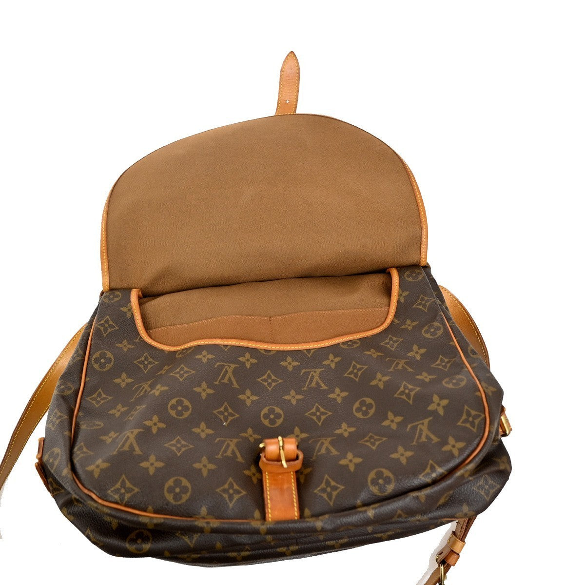 LOUIS VUITTON Saumur 35 Shoulder Bag Monogram Leather BN France M42254 74MA058