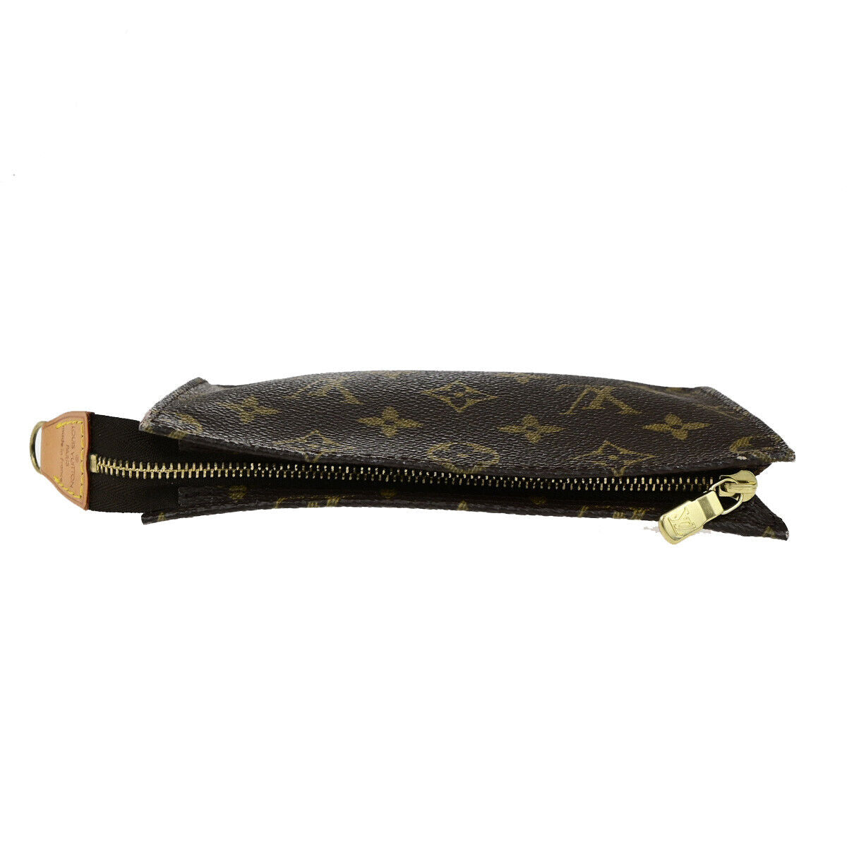 LOUIS VUITTON Logo BUCKET PM Pouch Bag Monogram Leather Brown France 04YG706