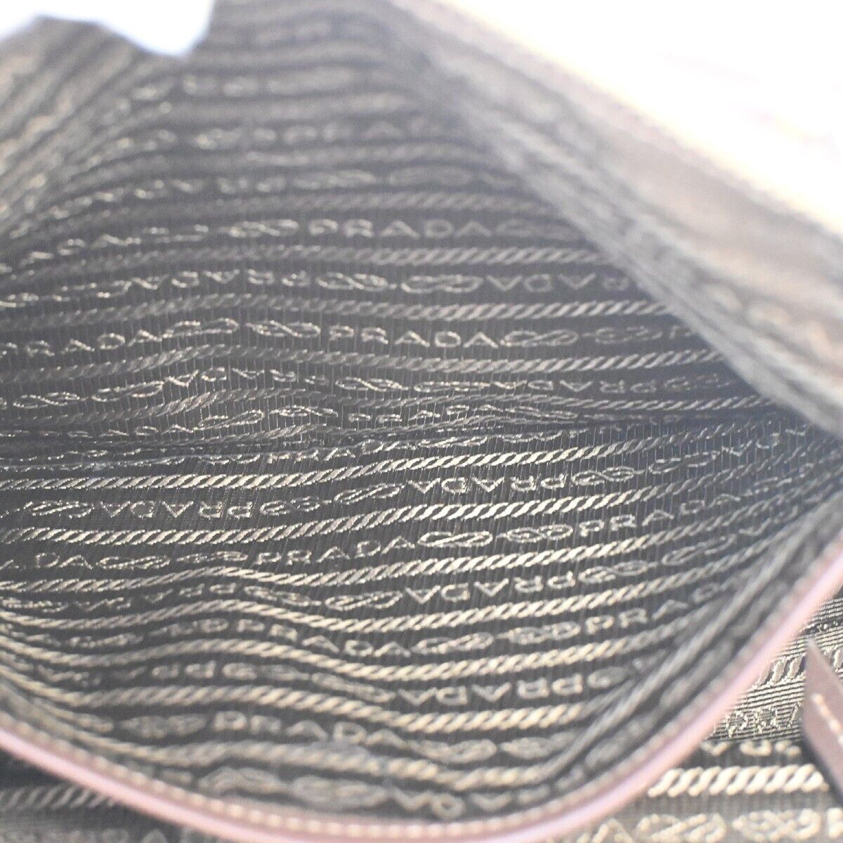 PRADA MILANO 2Way Crossbody  Shoulder Bag Canvas Leather Brown  70SH177