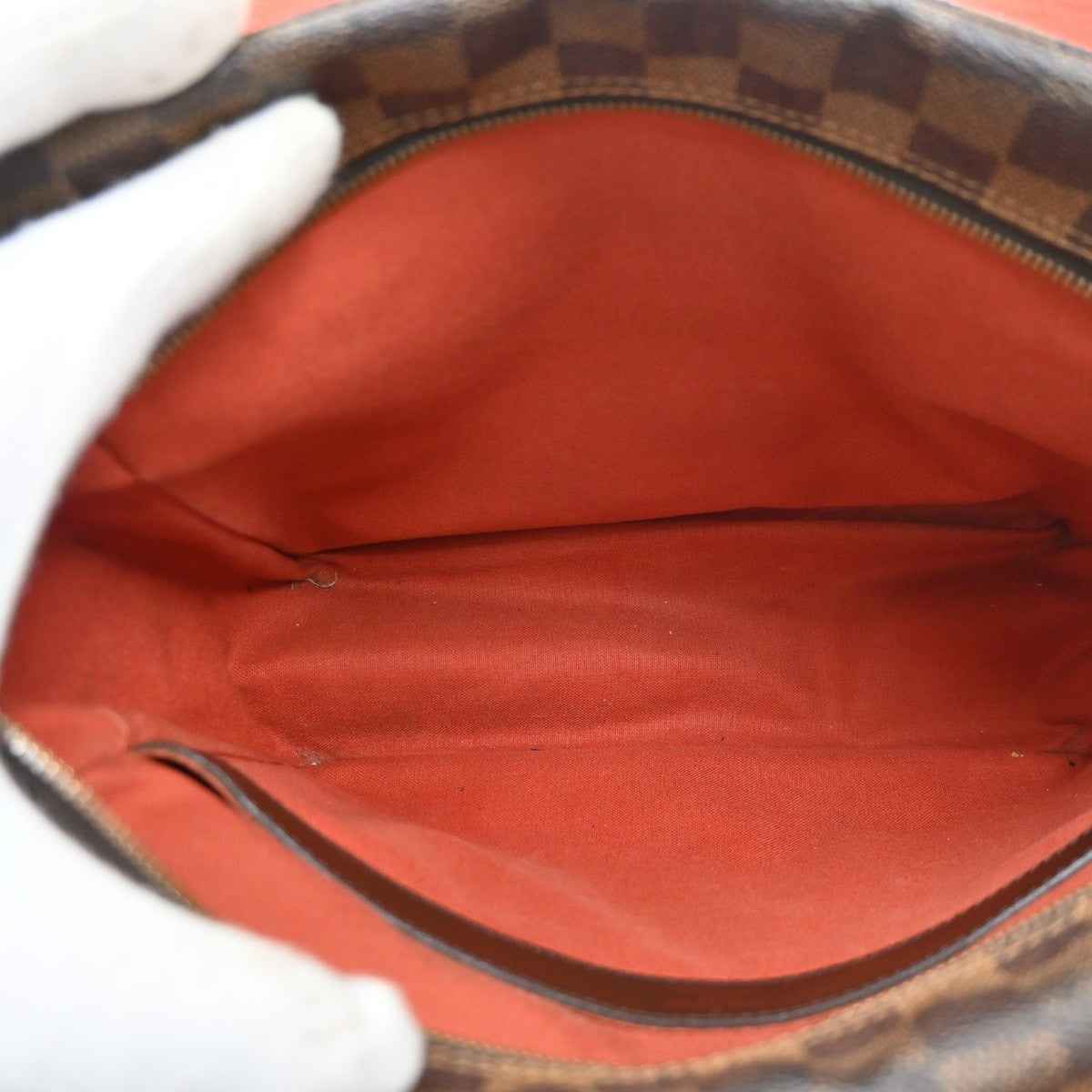 LOUIS VUITTON Naviglio Shoulder Bag Damier Ebene Leather Brown N45255 87YJ278