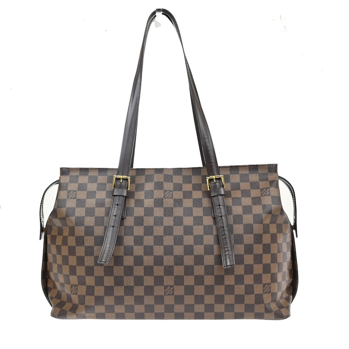 LOUIS VUITTON Chelsea Shoulder Tote Bag Damier Ebene Leather BN N51119 86YJ119
