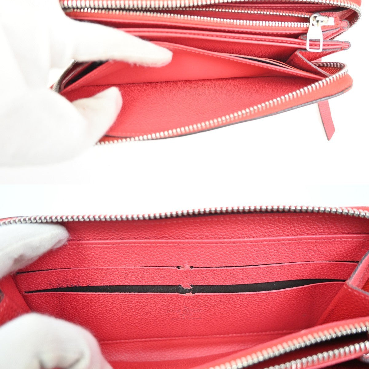 LOUIS VUITTON Zippy Wallet Long Wallet Monogram Empreinte Red M61865 66KC311