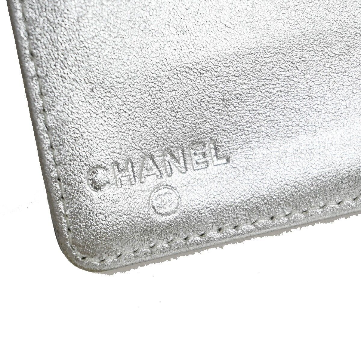 CHANEL CC Logo Icon Long Bifold Wallet Purse Leather Black SHW Italy 82RJ306