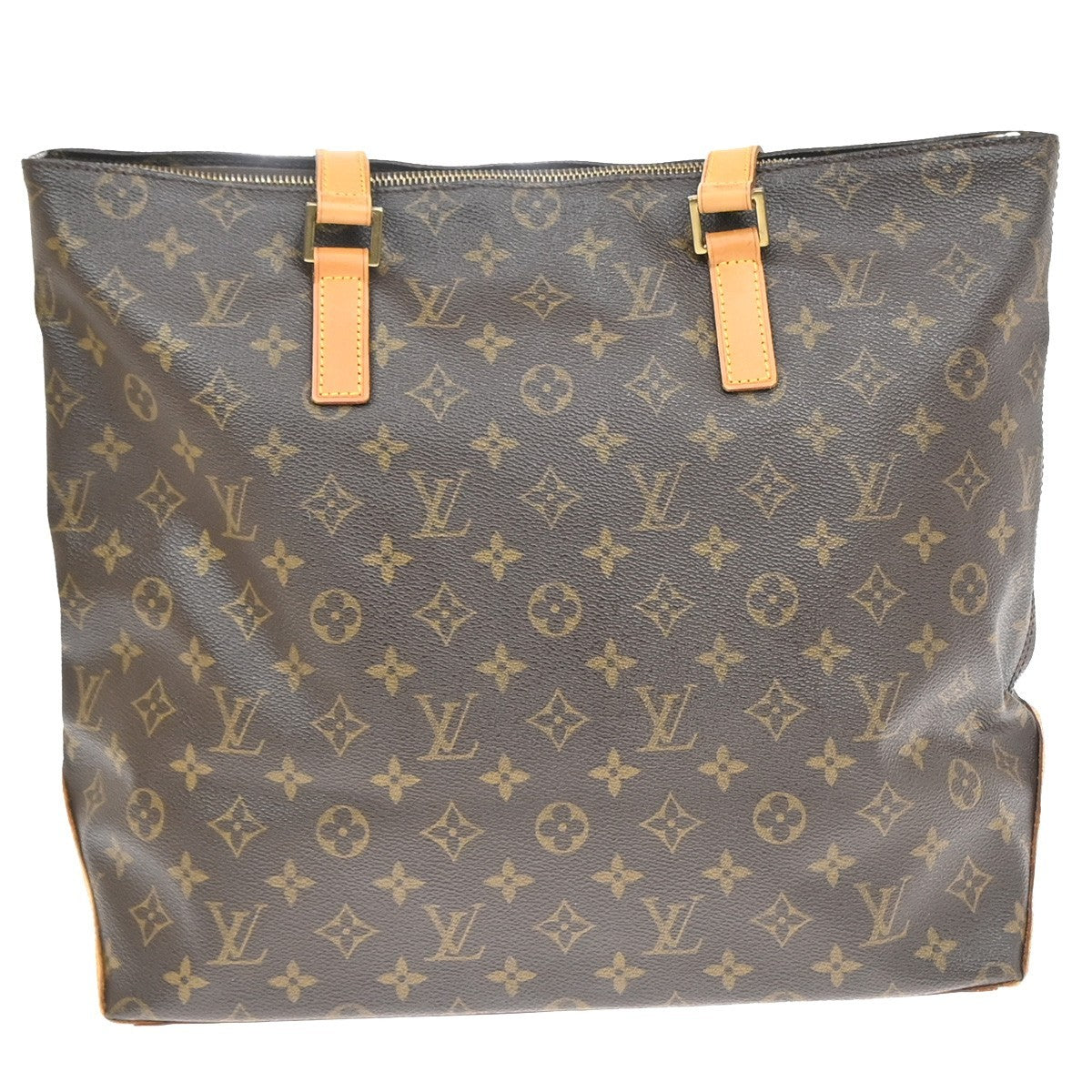 LOUIS VUITTON Cabas Mezzo Shoulder Bag Monogram Leather Brown M51151 97YJ193