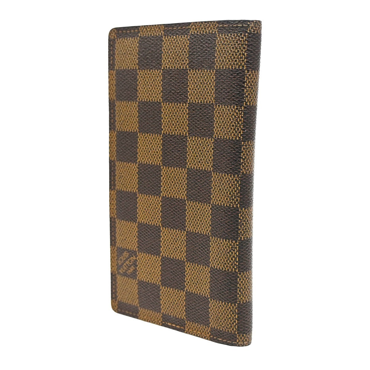 LOUIS VUITTON Agenda Poche Cover Damier Ebene Leather Brown Spain R20703 66KC966