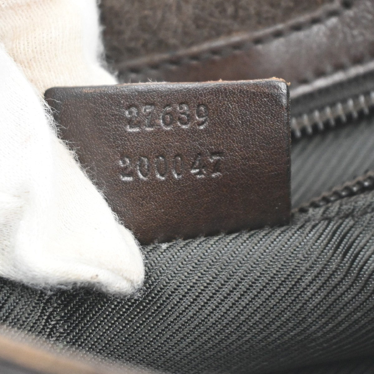 GUCCI Logo GG Pattern Shoulder Bag Supreme Leather Brown Beige Italy 69KC710