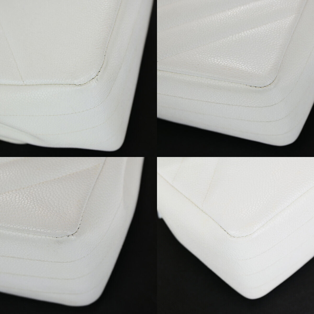 CHANEL CC Bias Stitch 30 Chain Shoulder Bag Grained Calfskin Leather WE 805RK698