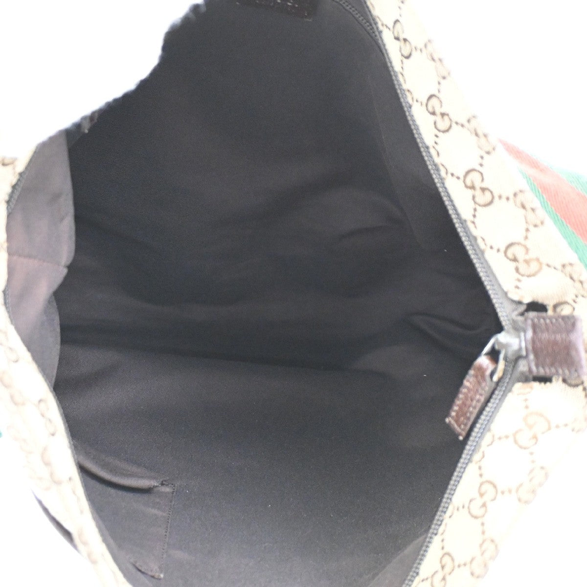 GUCCI GG Pattern Sherry Shoulder Hand Bag Cavans Leather Beige SHW Italy 34DA164