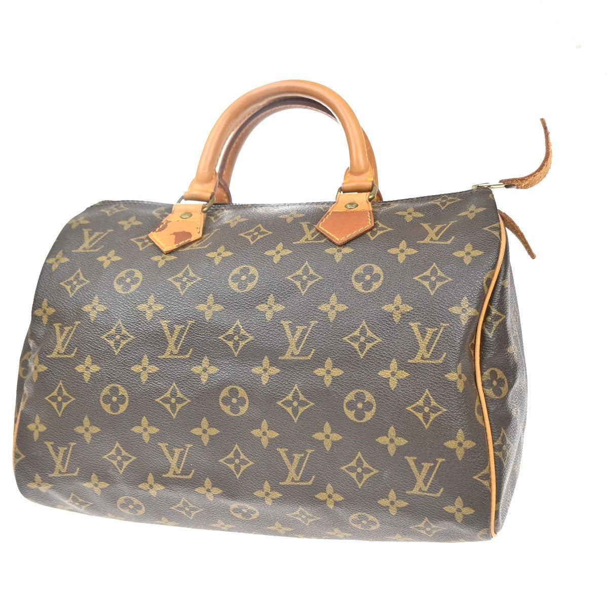 LOUIS VUITTON Speedy 30 Travel Hand Bag Monogram Leather Brown M41526 12YJ244