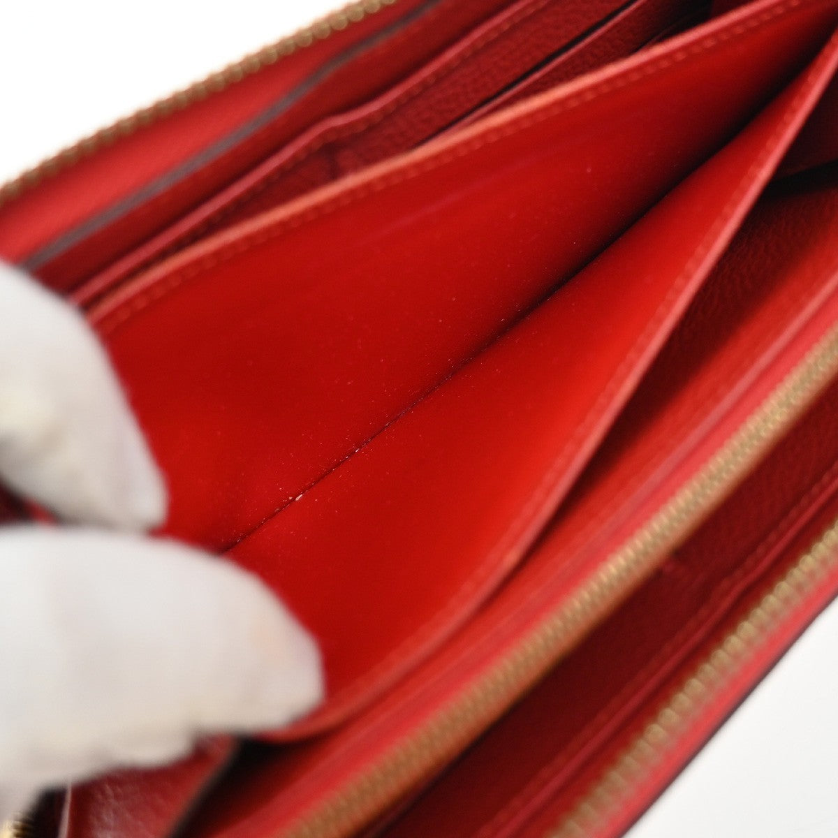 LOUIS VUITTON Zippy Wallet Long Wallet Monogram Empreinte Red M60737 62KP130