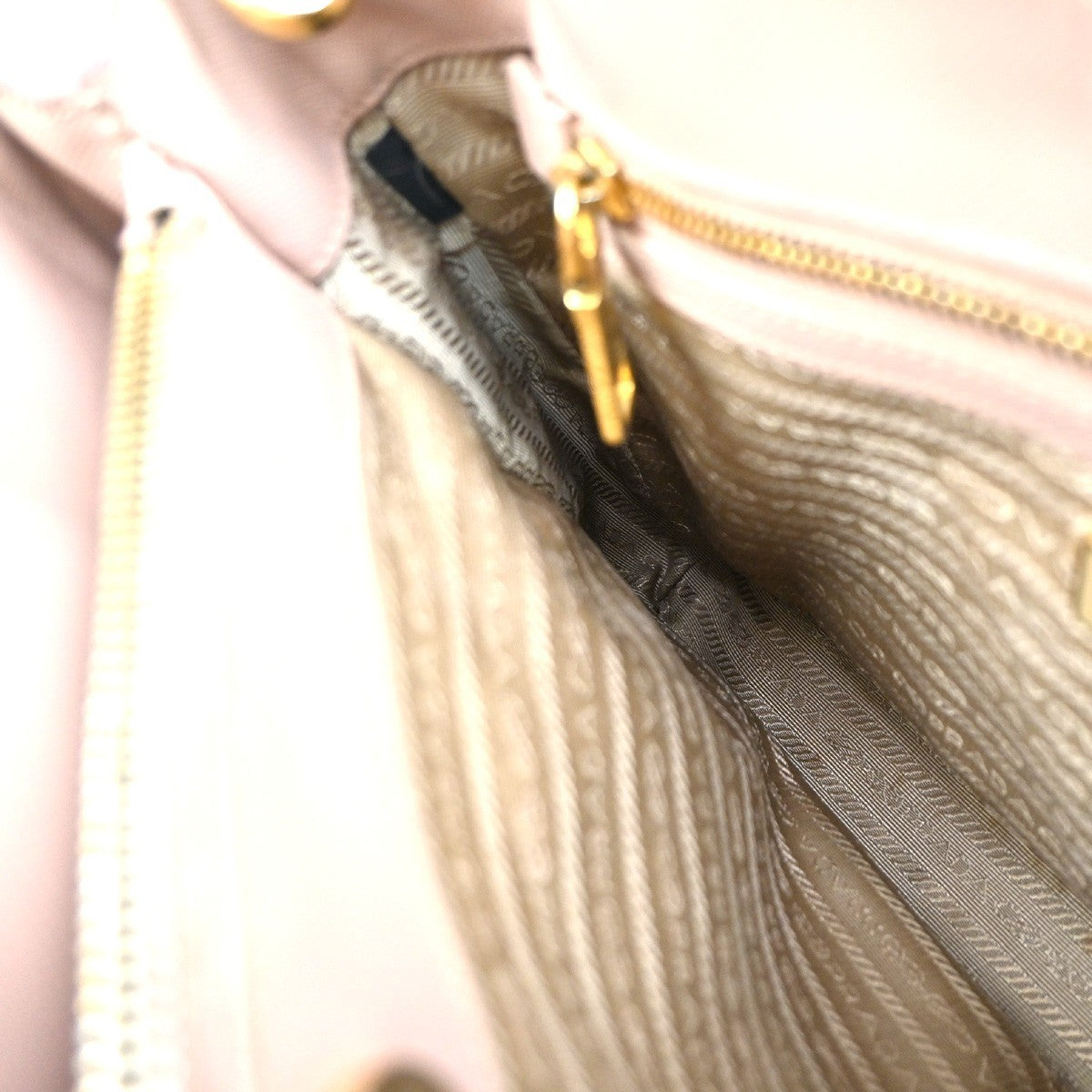 PRADA Logo 2Way Shoulder Hand Bag Saffiano Leather Pink GHW Italy 70EG192