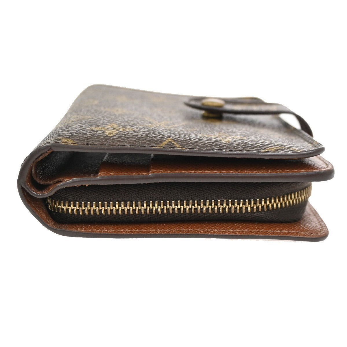 LOUIS VUITTON Porte Papier Zip Bifold Wallet Monogram Leather M61207 62KD008