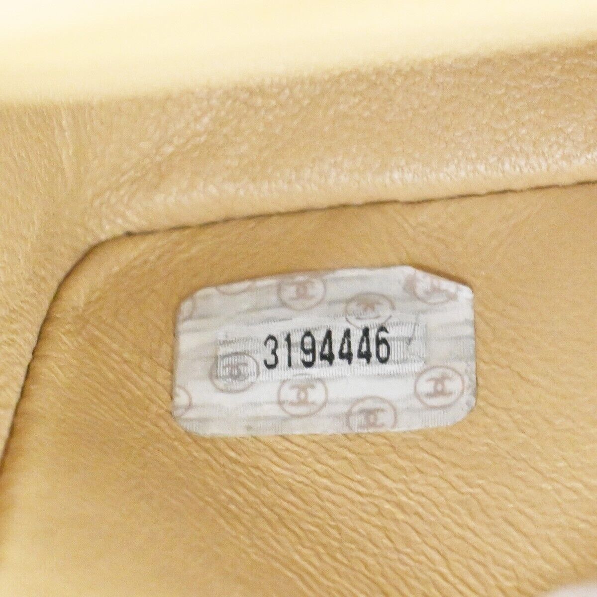 CHANEL CC Mademoiselle Chain Shoulder Bag Leather Beige GHW Vintage 864RJ466