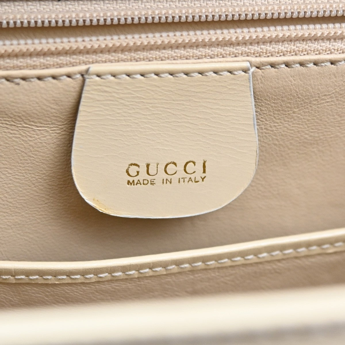GUCCI Bamboo handle 2way Shoulder Hand Bag  Leather Beige GHW Italy 43MA010