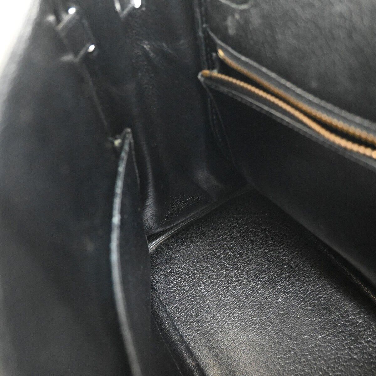 HERMES KELLY 35 2WAY HAND BAG TAURILLON CLEMENCE ◯V CADENA BLACK GHW 110LC493