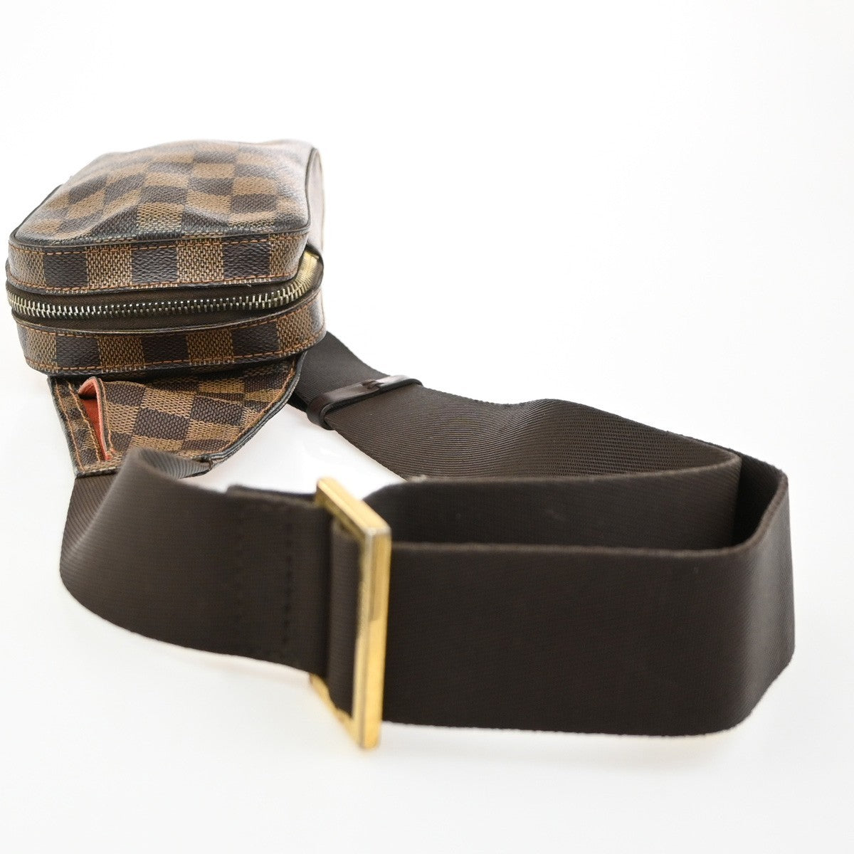 LOUIS VUITTON Geronimos Bum Body Bag Damier Leather Brown Spain N51994 71KD174