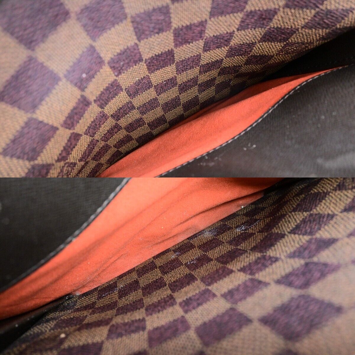 LOUIS VUITTON Triana Hand Bag Damier Ebene Leather Brown France N51155 35EB139