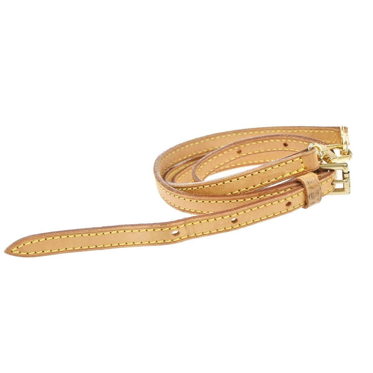 LOUIS VUITTON Shoulder Strap Leather Brown GHW Bag Accessory 02EG296