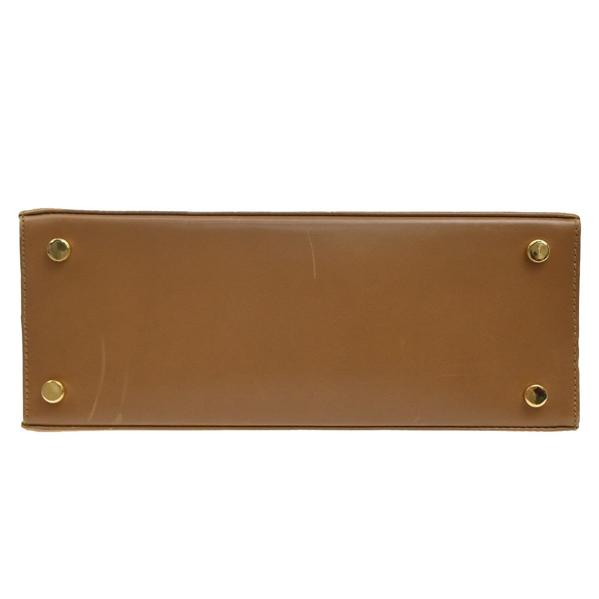 SALVATORE FERRAGAMO Vara 2Way Hand Bag Canvas Leather Brown Gold Italy 33EG249