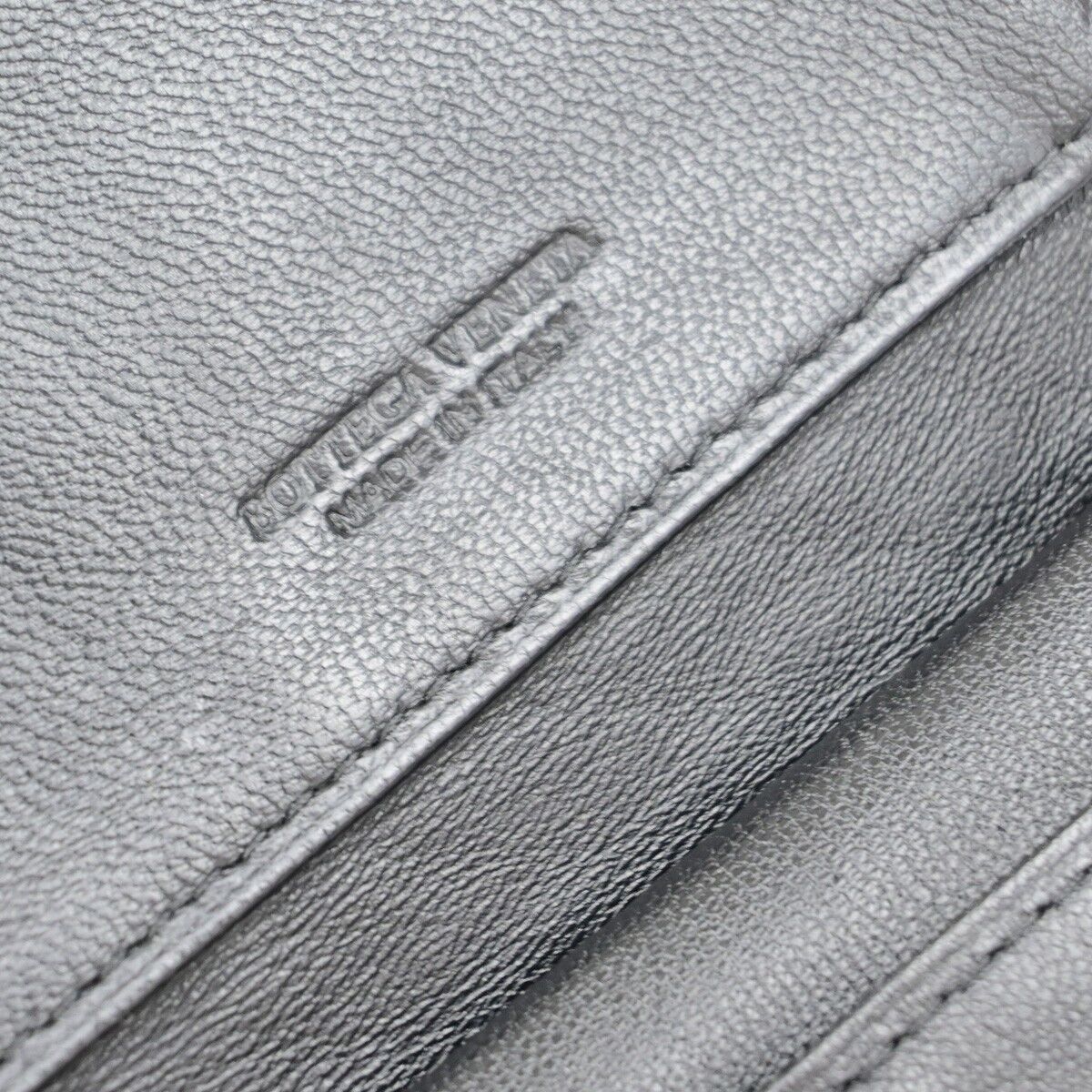 BOTTEGA VENETA Logo Intrecciato 2 Set Long Zipper Wallet Leather Black 67ED998