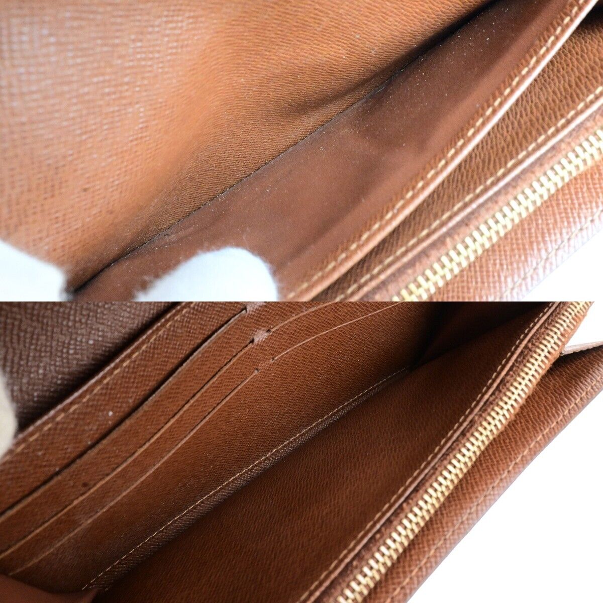 LOUIS VUITTON Logo Portefeuille Sarah Long Wallet Monogram Brown M61734 01ED338