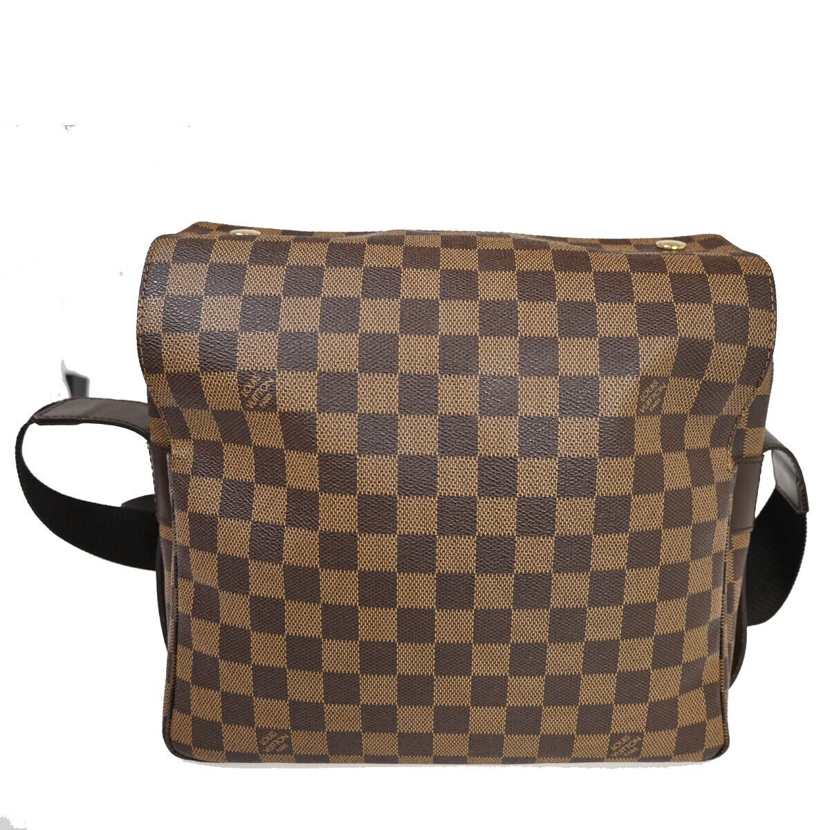 LOUIS VUITTON Naviglio Shoulder Bag Damier Ebene Leather Brown N45255 90FA422