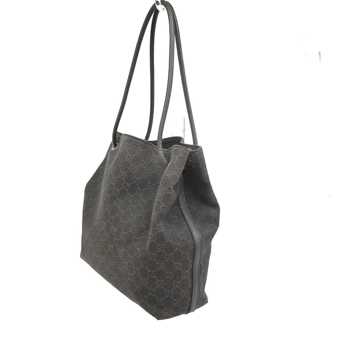 GUCCI GG Gifford Shoulder Tote Bag Canvas Leather Brown SHW Italy 02ZA178