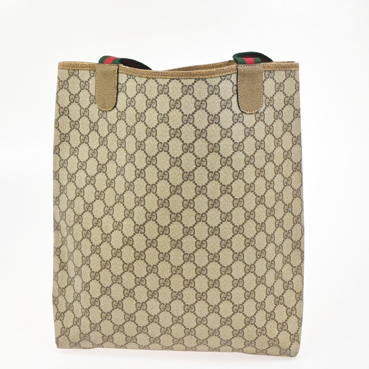 GUCCI Logo Sherry GG Pattern Shoulder Bag PVC Leather Brown Italy 67ZA325