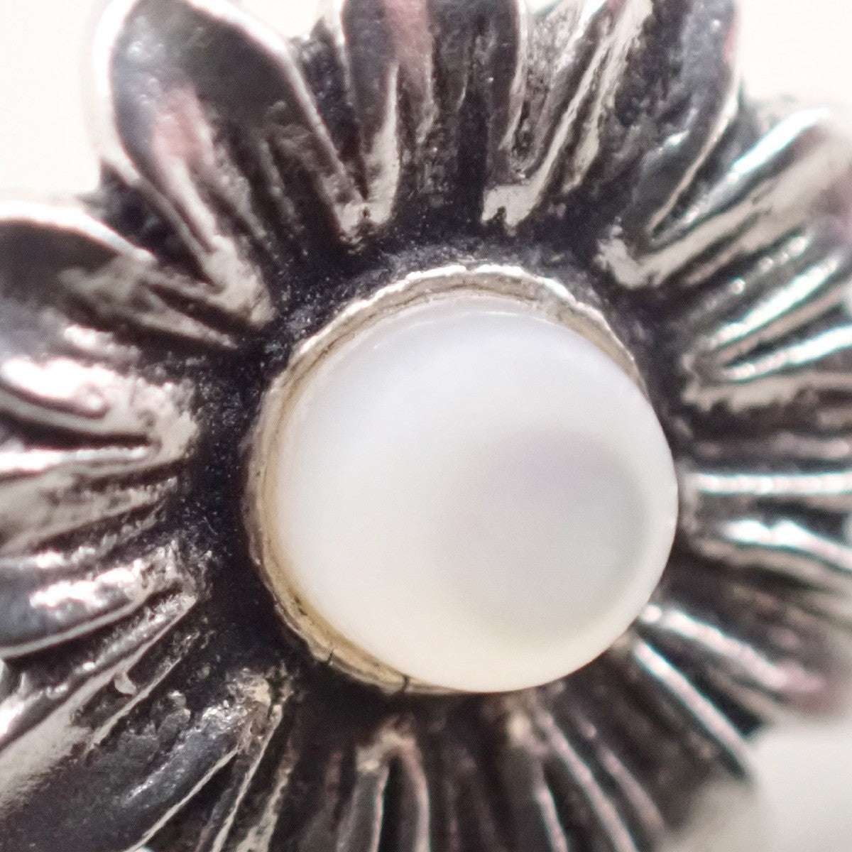 GUCCI Marmont Double G Logo Flower Motif Stud Earrings Silver 925 68CA572