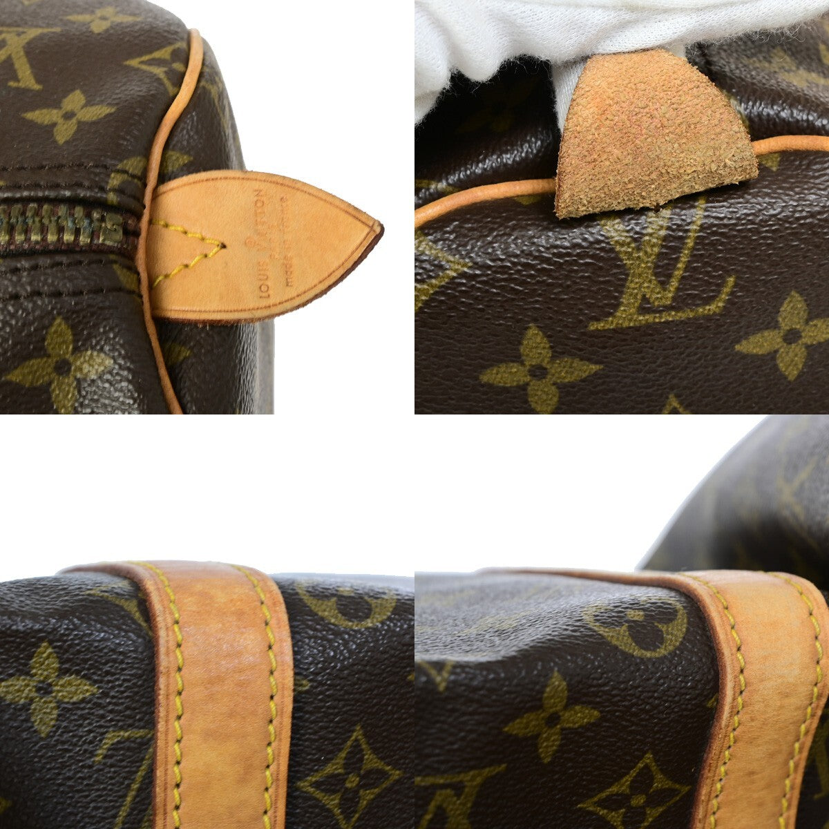 LOUIS VUITTON Keepall 55 Travel Hand Bag Monogram Leather Brown M41424 73YF150