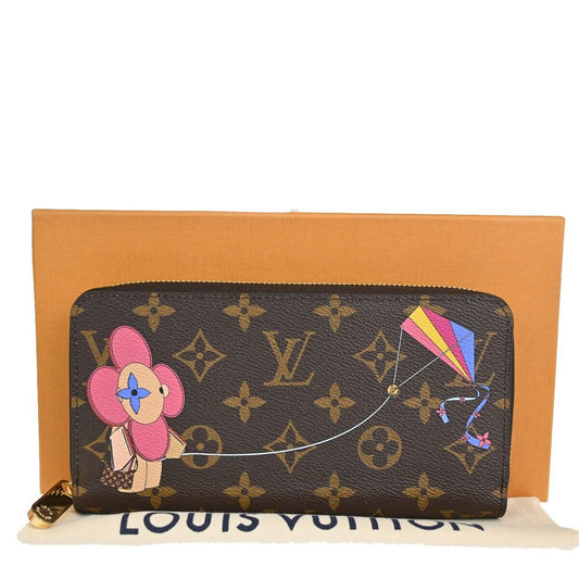 LOUIS VUITTON Zippy Wallet Vivienne Monogram Leather Brown Rose M69054 59RJ206