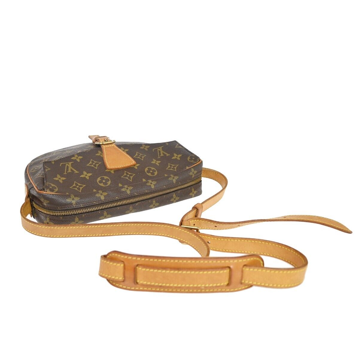 LOUIS VUITTON Jeune Fille GM Shoulder Bag Monogram Leather Brown M51225 81FA030