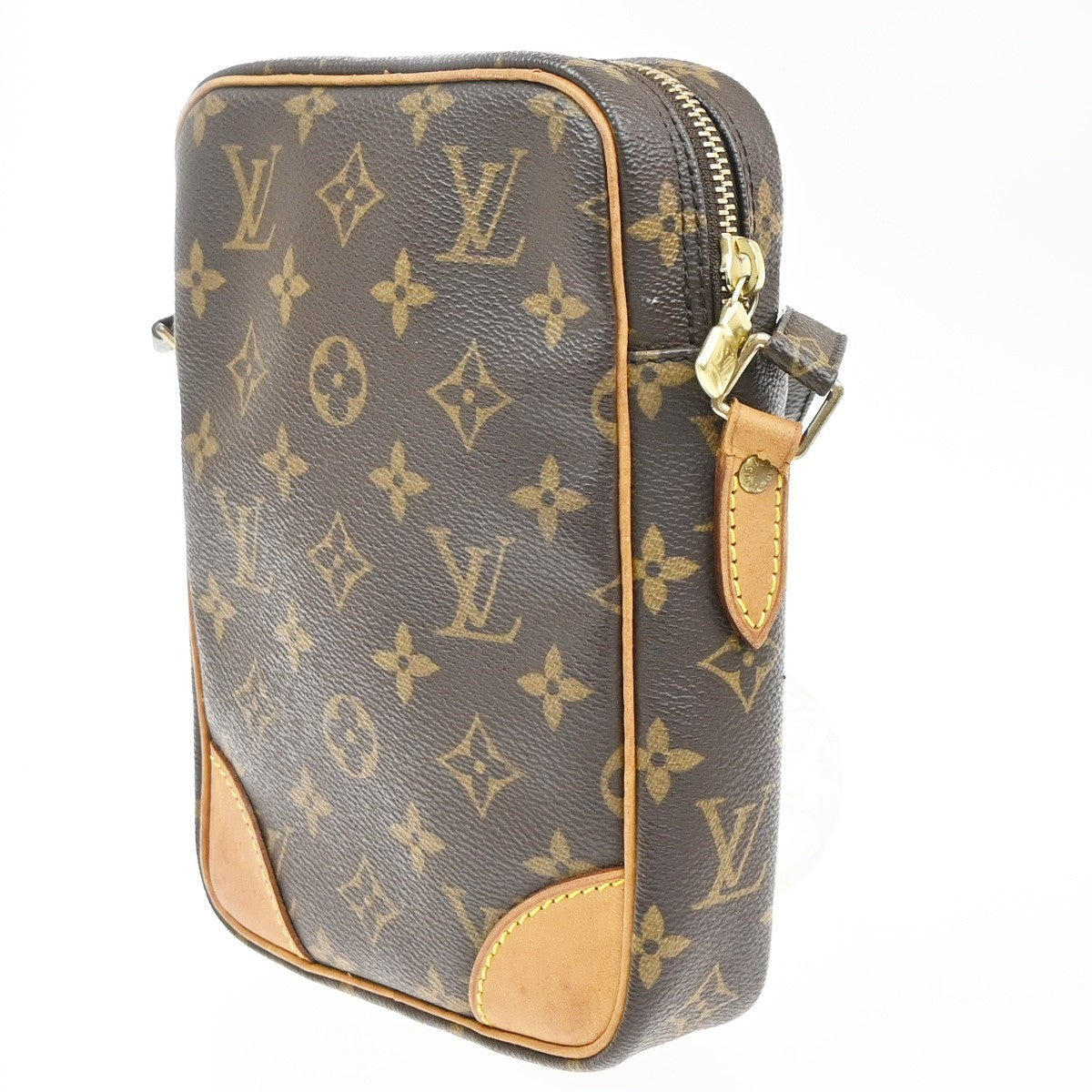 LOUIS VUITTON Danube Shoulder Bag Monogram Leather Brown France M45266 79MA624