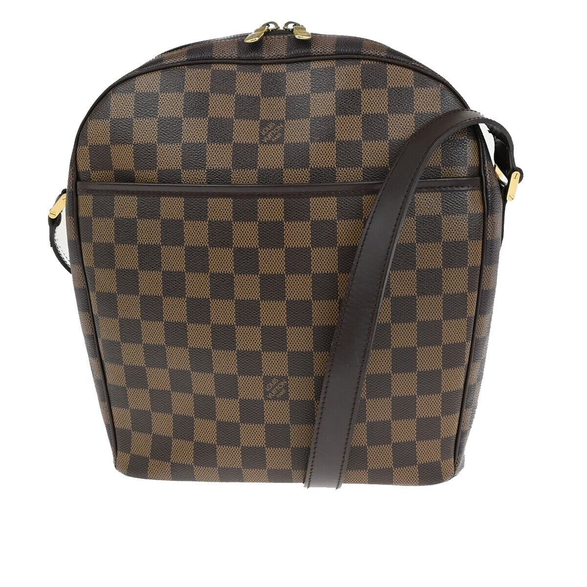 LOUIS VUITTON Ipanema GM Shoulder Bag Damier Ebene Leather Brown N51292 74EC769