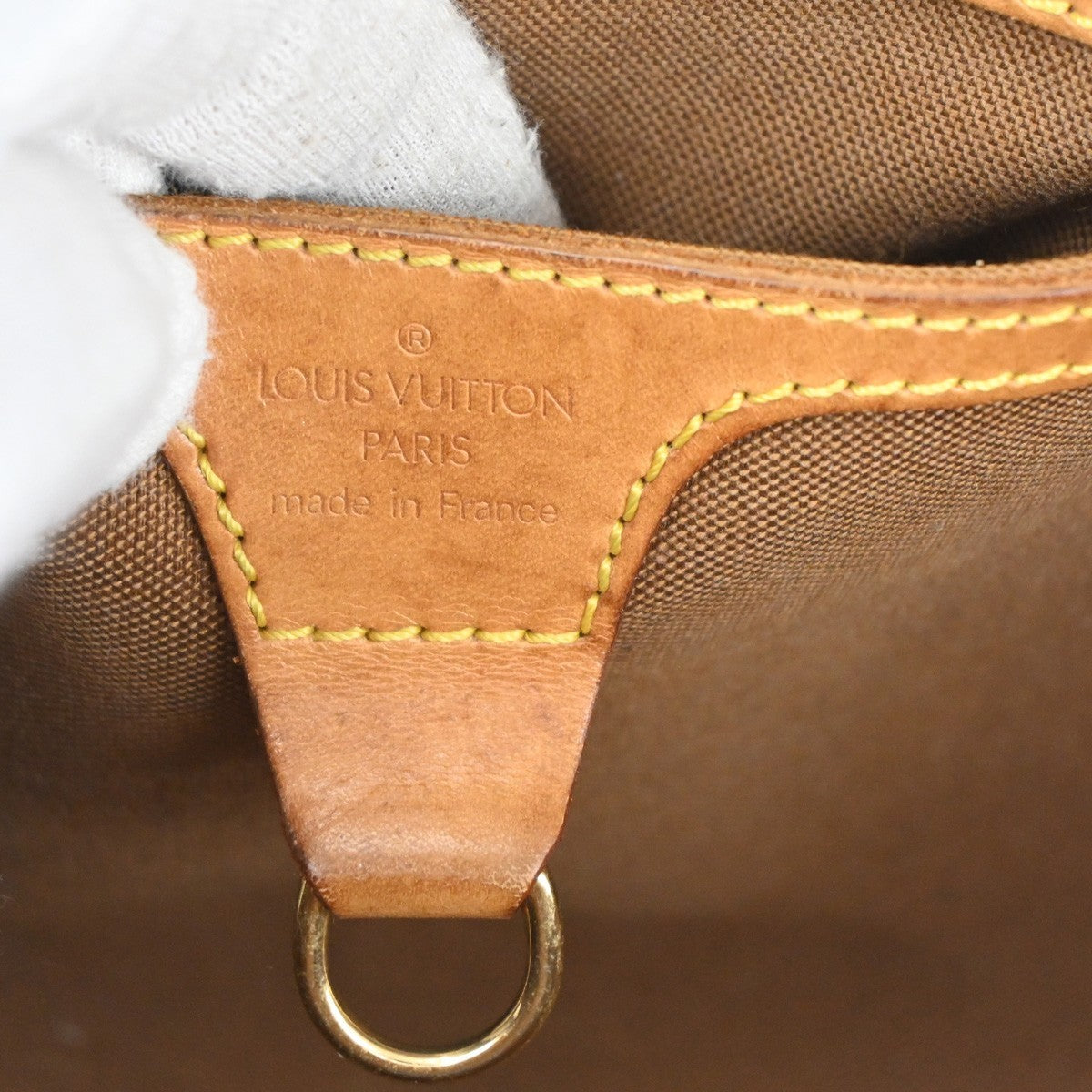 LOUIS VUITTON LV Logos Ellipse MM Hand Bag Monogram Leather Brown M51126 70TA322