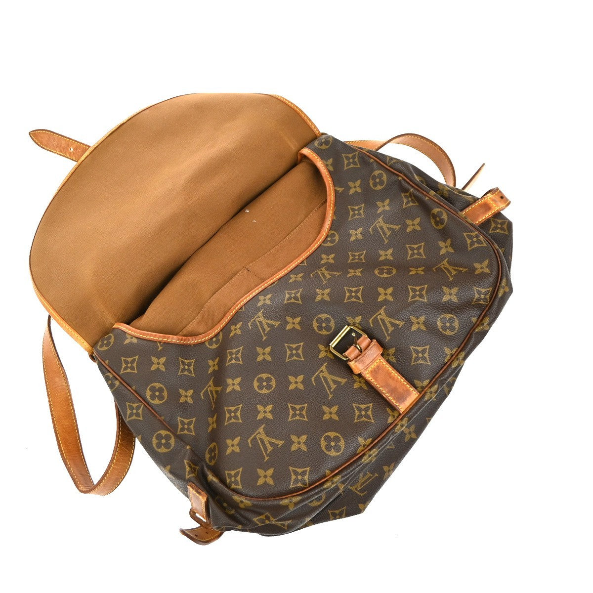LOUIS VUITTON Saumur 35 Shoulder Bag Monogram Leather BN France M42254 87EG370