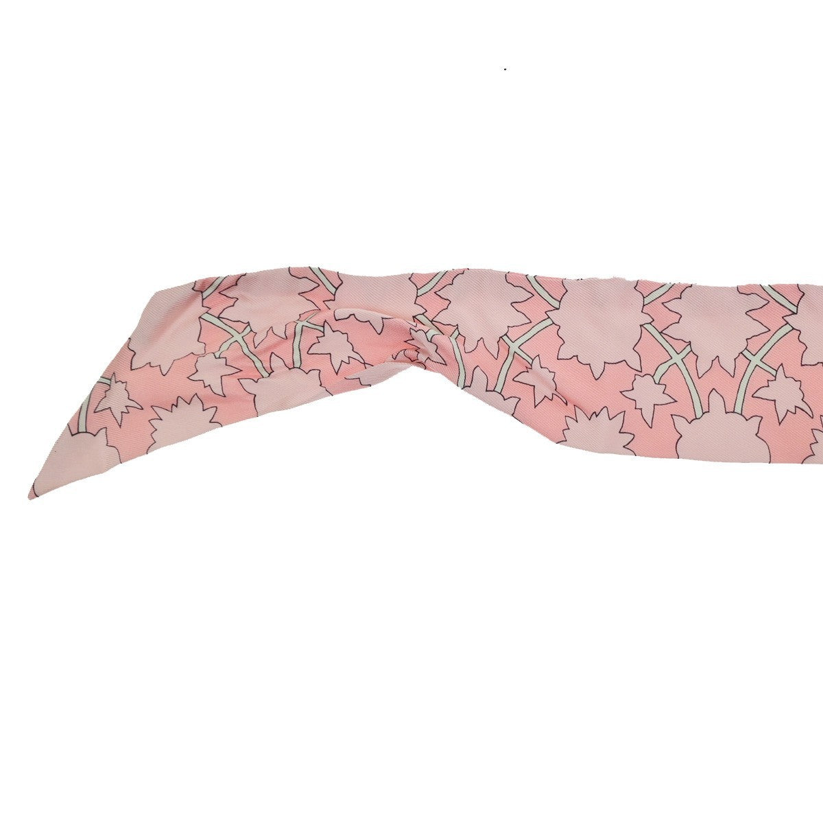 HERMES Twilly Scarf " Tapis Persans " 100% Silk Pink France 63RQ092