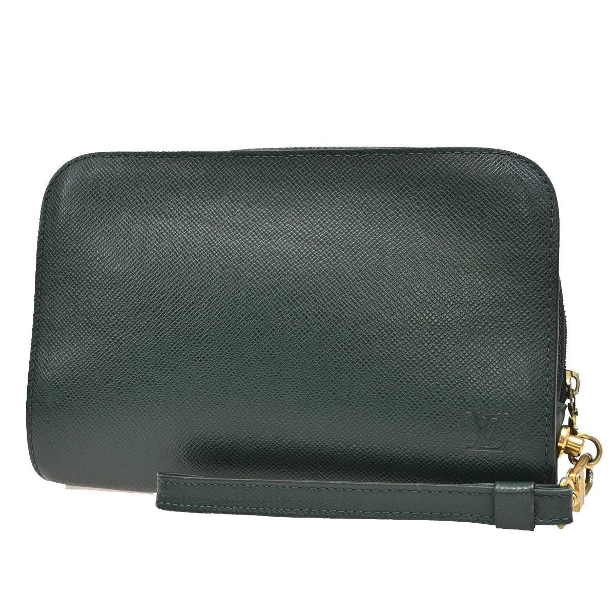 LOUIS VUITTON LV Logo BAIKAL Clutch Hand Bag Taiga Leather Epicea M30184 68KP164