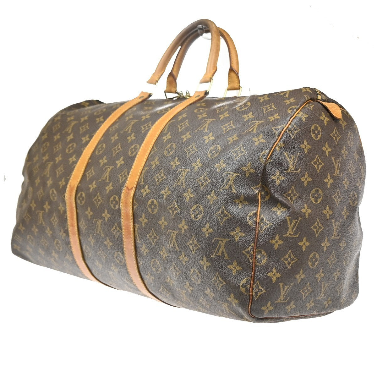 LOUIS VUITTON Keepall 55 Travel Hand Bag Monogram Leather Brown M41424 81PA007