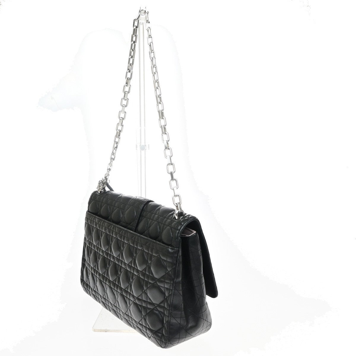 CHRISTIAN DIOR Miss Dior Chain Shoulder Bag Leather Black SHW 667RQ086