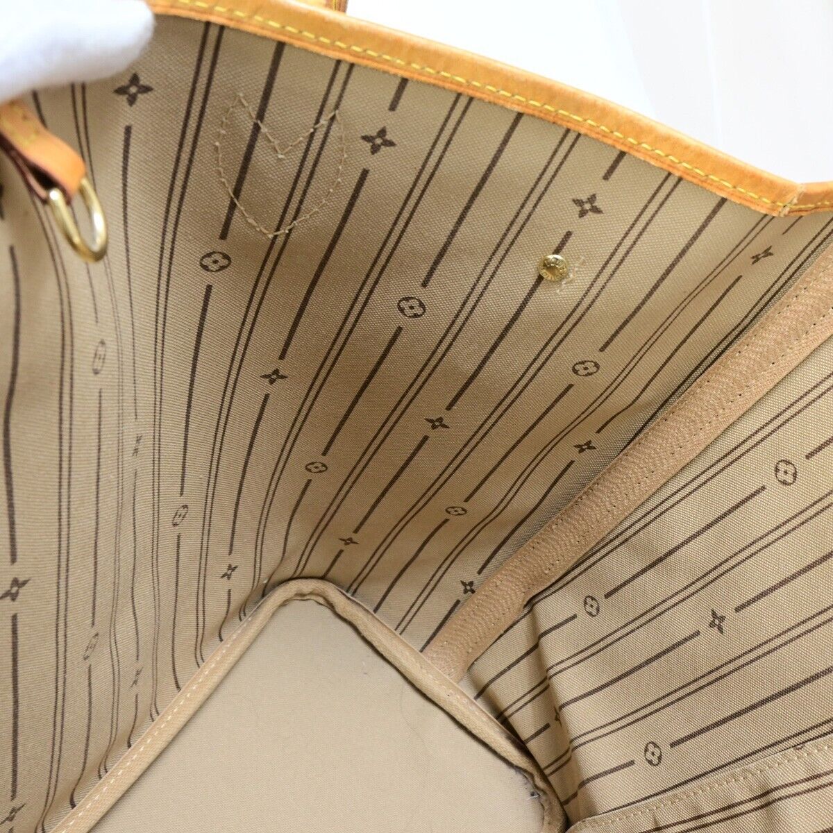 LOUIS VUITTON Neverfull MM Shoulder Tote Bag Monogram Leather BN M40156 91FA728