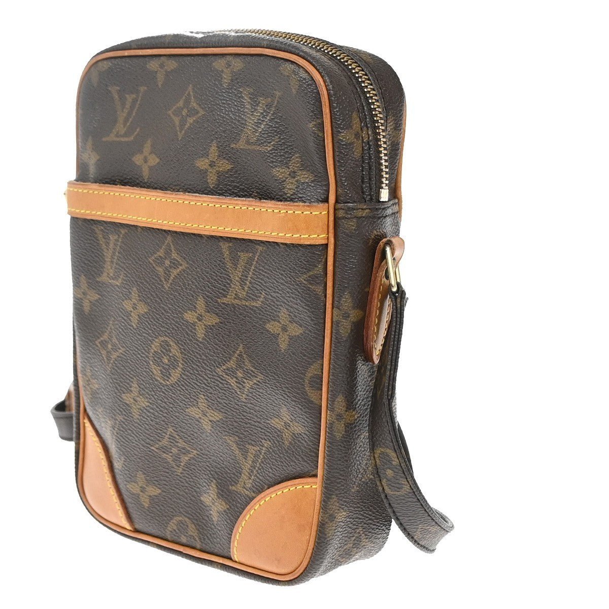 LOUIS VUITTON Danube Shoulder Bag Monogram Leather Brown France M45266 73KP006