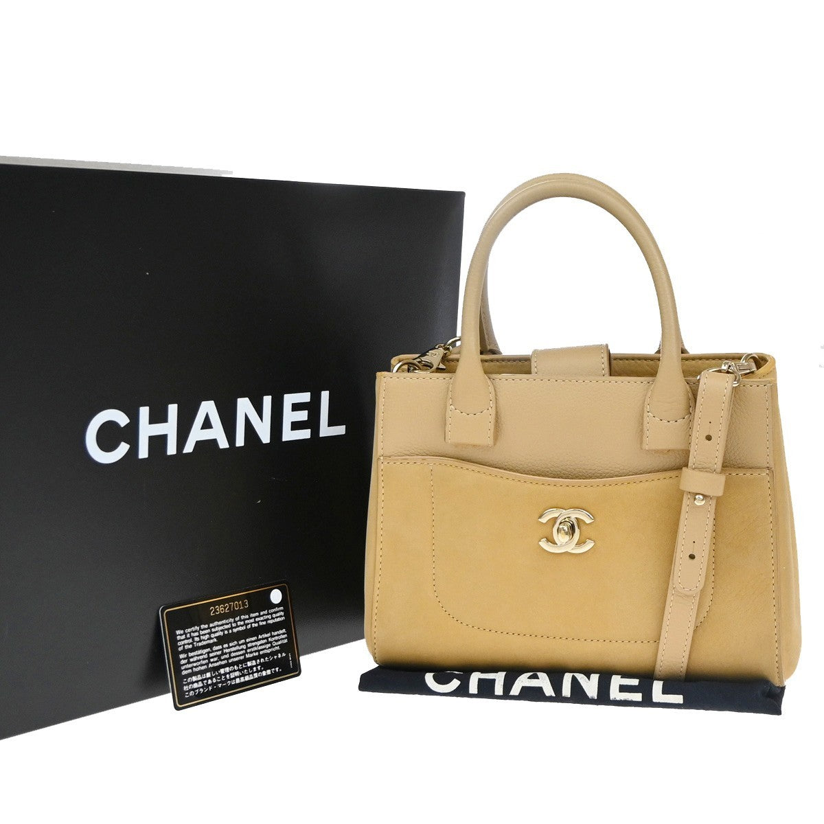 CHANEL Neo Executive Mini Tote 2Way Shoulder Hand Bag Nubuck Leather BE 859RP183
