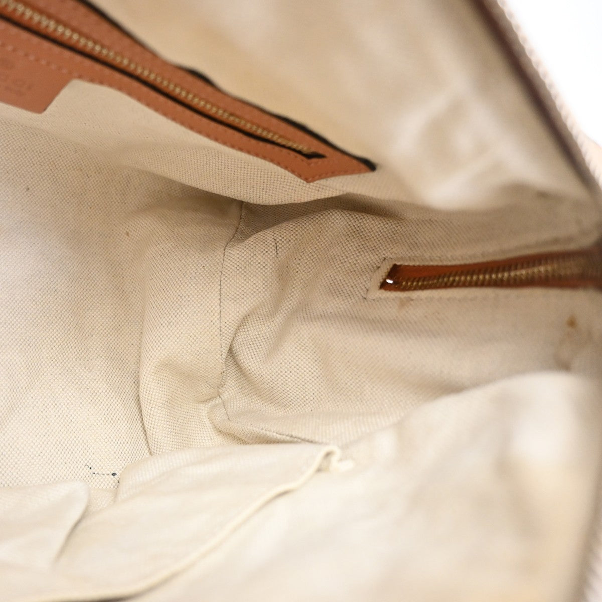 GUCCI GG Sherry 2Way Tote Shoulder Hand Bag Canvas Leather Brown Italy 72ZA104