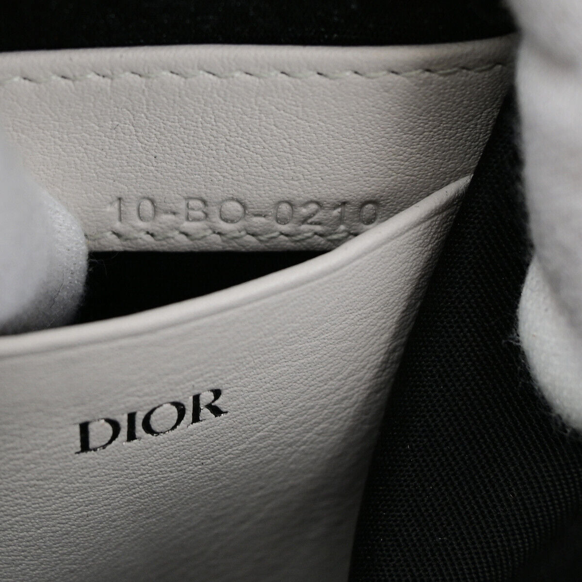 CHRISTIAN DIOR Logo Mini Shoulder Bag Leather White SHW Italy 22YG013