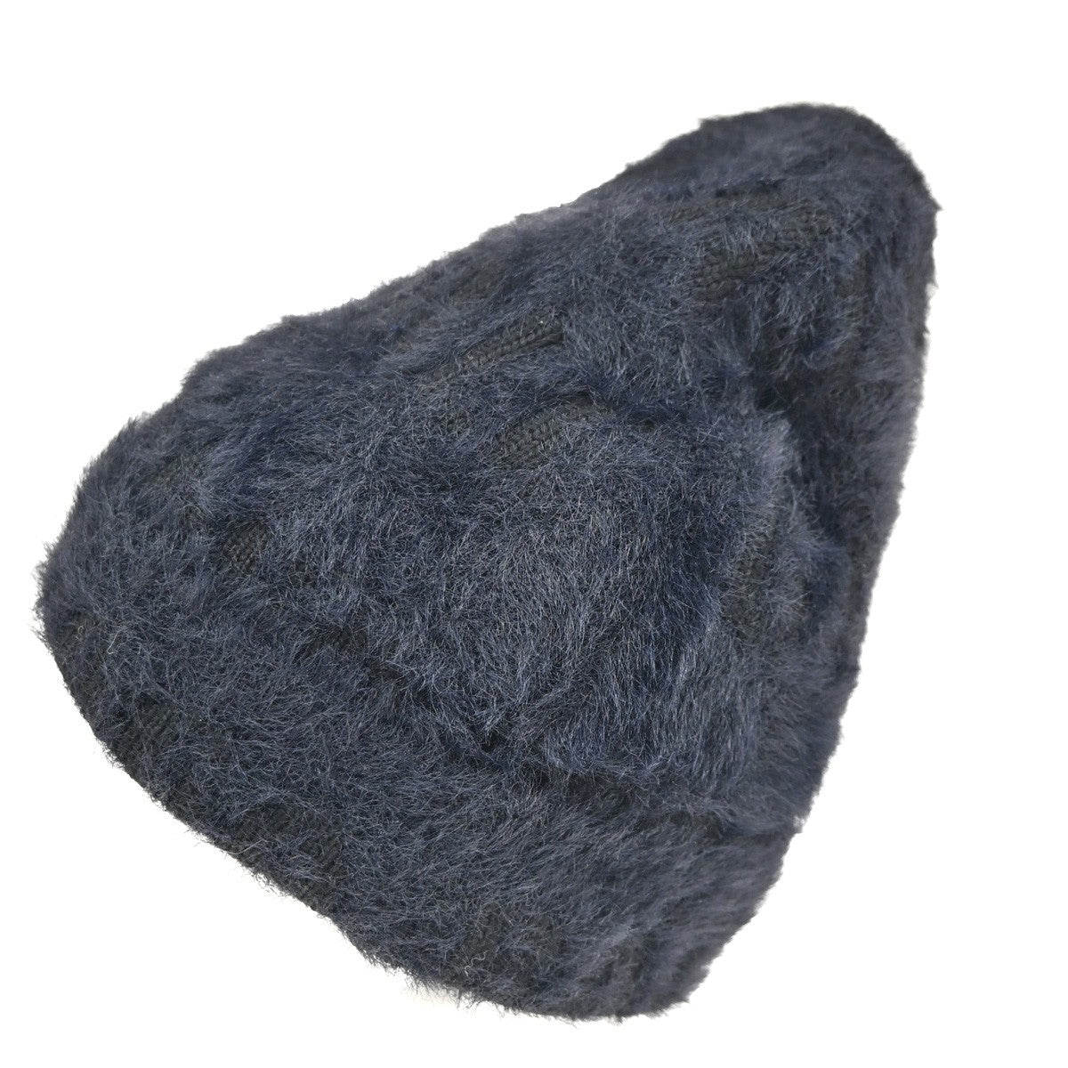 BALENCIAGA LOGO Knit Cap Onesize 55/61 Nylon Wool Fur Black 66RL700